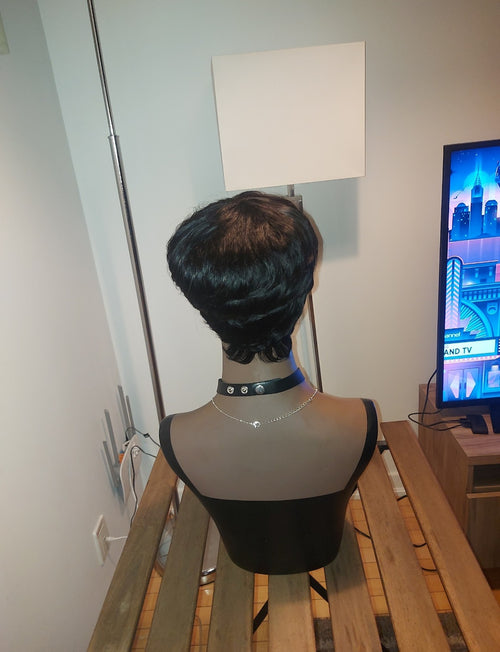 Human Hair Pixie Wig